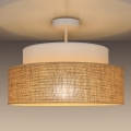 Kiinteä kattokruunu BOHO 1xE27/60W/230V valkoinen/beige