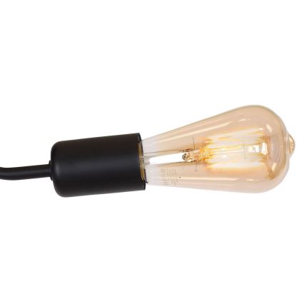 Kiinteä kattokruunu BRENDA 3xE27/60W/230V musta