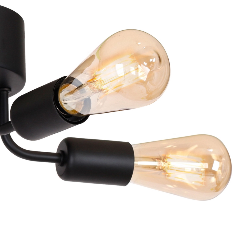 Kiinteä kattokruunu BRENDA 5xE27/60W/230V musta