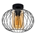 Kiinteä kattokruunu CORRINI 1xE27/60W/230V halkaisija 25 cm musta/beige