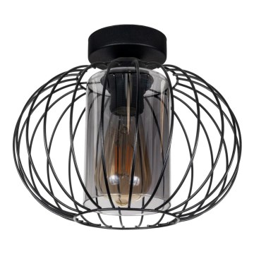 Kiinteä kattokruunu CORRINI 1xE27/60W/230V halkaisija 25 cm musta/harmaa