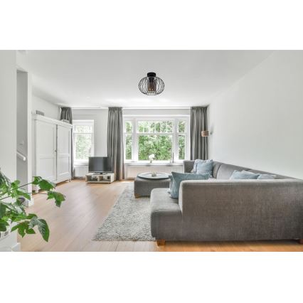 Kiinteä kattokruunu CORRINI 1xE27/60W/230V halkaisija 25 cm musta/harmaa