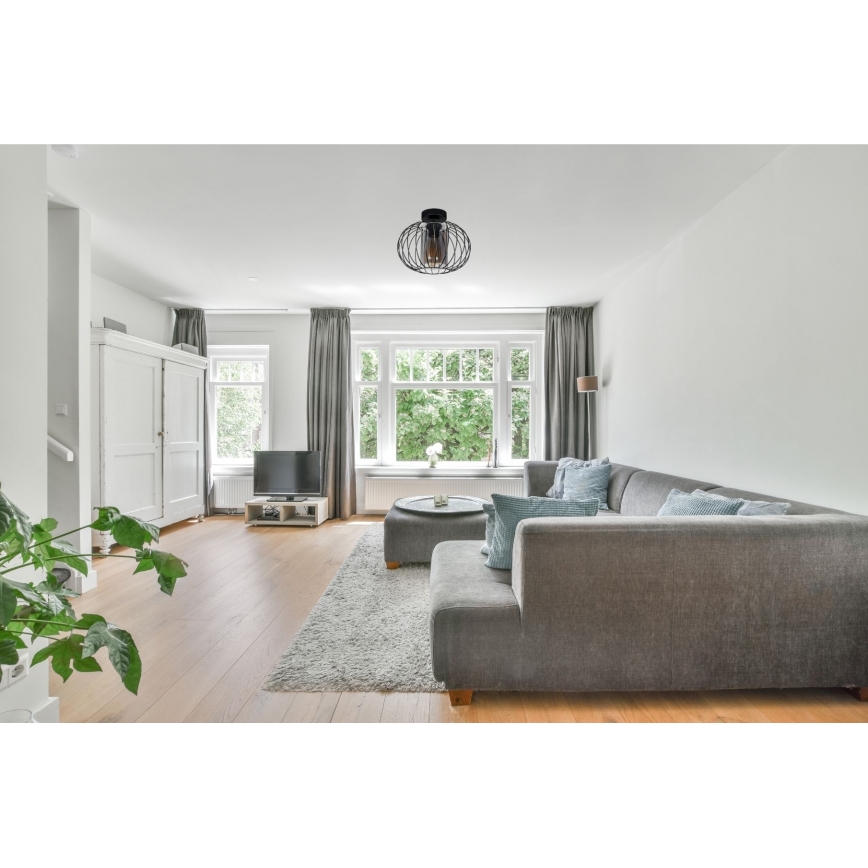 Kiinteä kattokruunu CORRINI 1xE27/60W/230V halkaisija 25 cm musta/harmaa