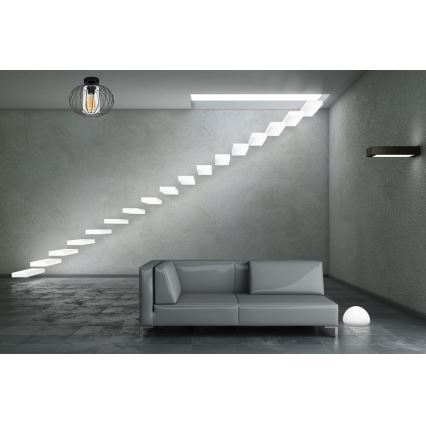 Kiinteä kattokruunu CORRINI 1xE27/60W/230V halkaisija 25 cm musta/läpinäkyvä