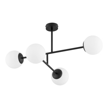 Kiinteä kattokruunu DILON 4xE14/10W/230V musta