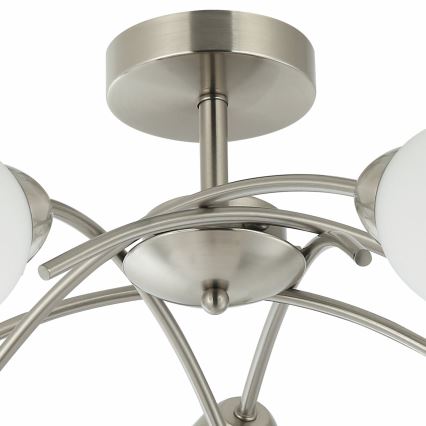 Kiinteä kattokruunu DONNA 5xE27/60W/230V nikkeli