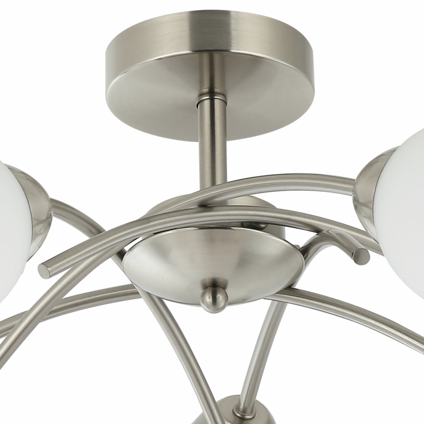 Kiinteä kattokruunu DONNA 5xE27/60W/230V nikkeli