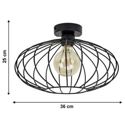 Kiinteä kattokruunu EARTH L 1xE27/60W/230V
