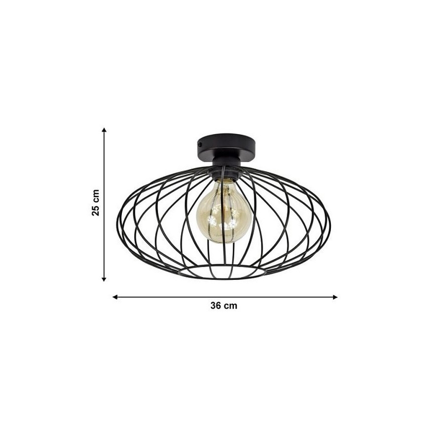 Kiinteä kattokruunu EARTH L 1xE27/60W/230V