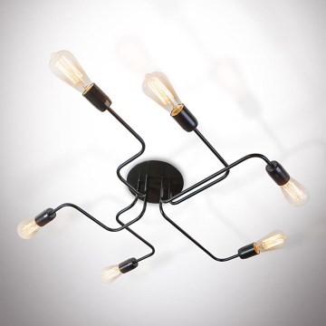 Kiinteä kattokruunu ELECTRICO 6xE27/40W/230V 76 cm