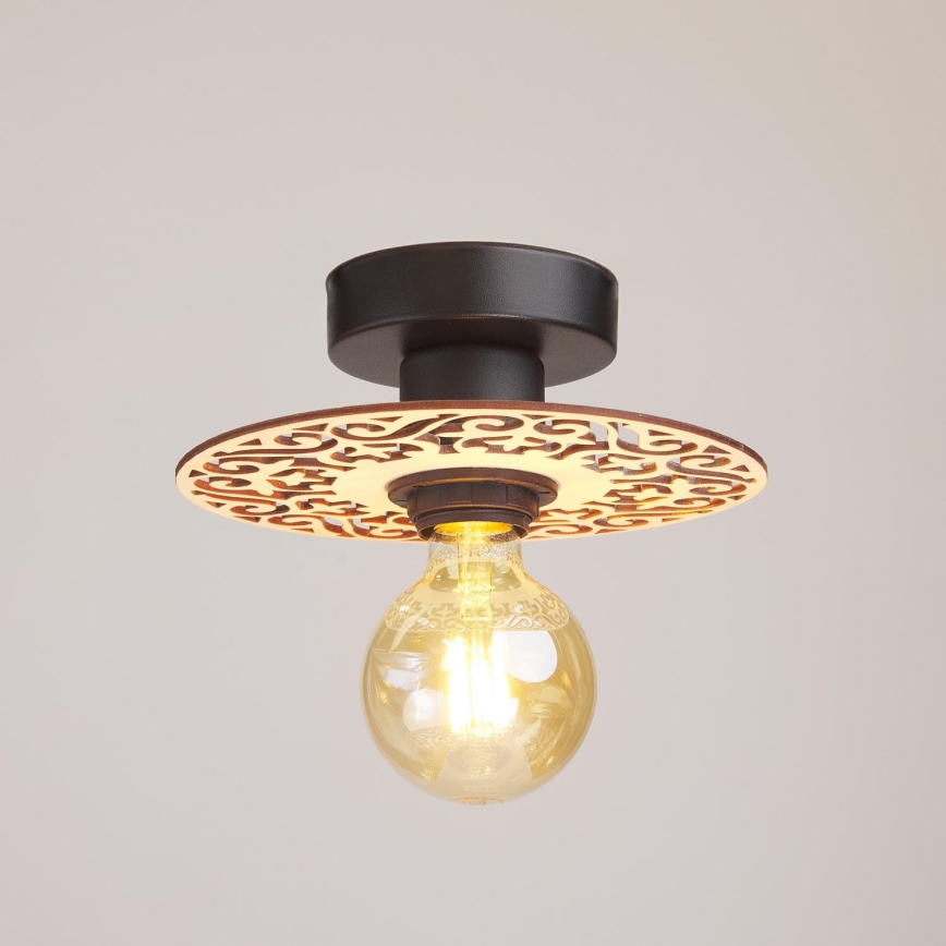 Kiinteä kattokruunu FALCO 1xE27/60W/230V halkaisija 20 cm beige