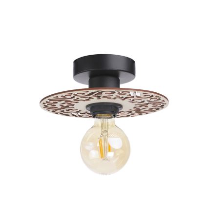 Kiinteä kattokruunu FALCO 1xE27/60W/230V halkaisija 20 cm beige