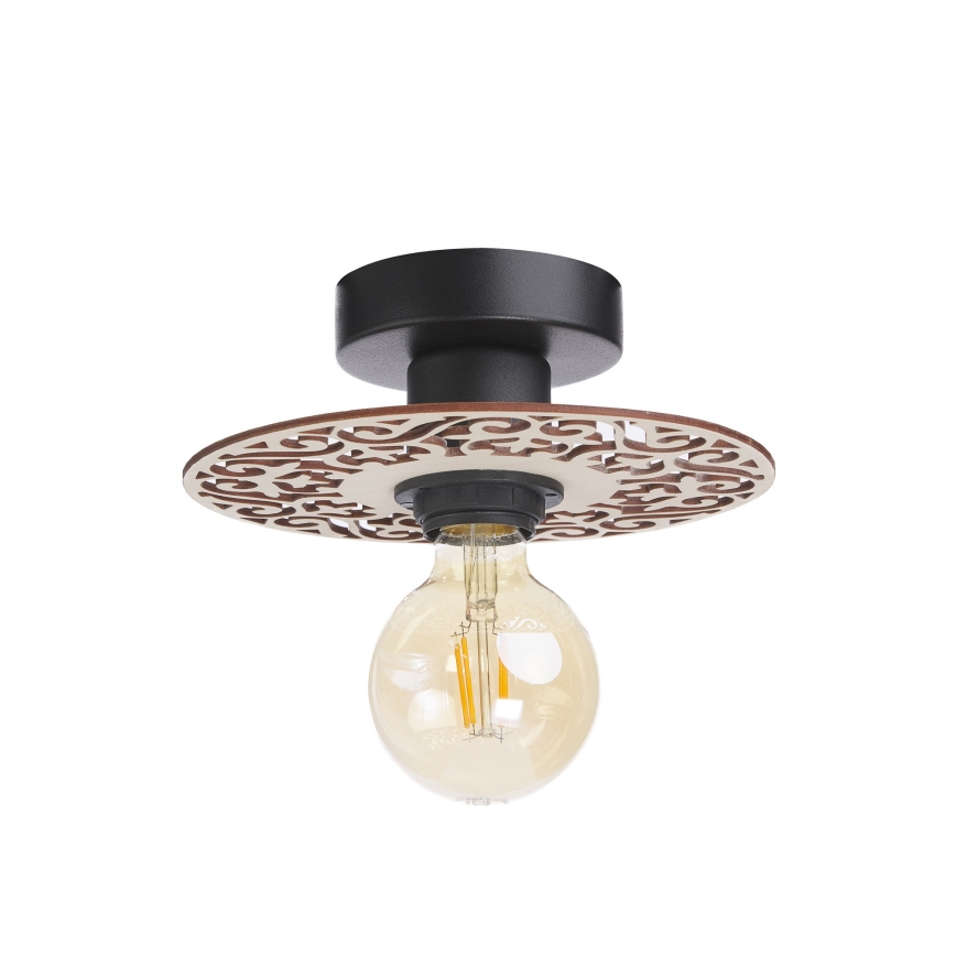 Kiinteä kattokruunu FALCO 1xE27/60W/230V halkaisija 20 cm beige