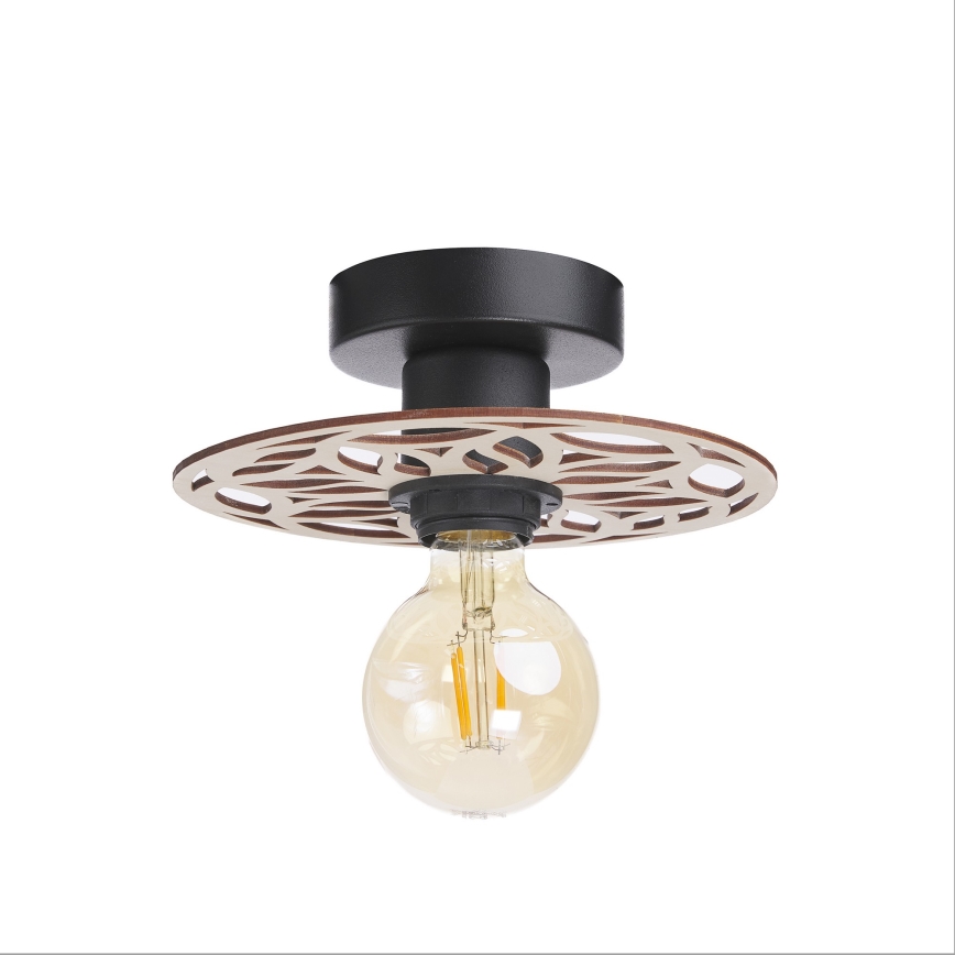 Kiinteä kattokruunu FALCO 1xE27/60W/230V halkaisija 20 cm beige