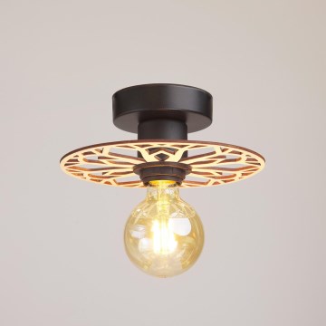 Kiinteä kattokruunu FALCO 1xE27/60W/230V halkaisija 20 cm beige