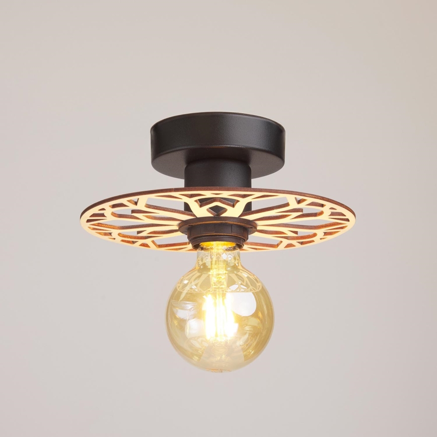 Kiinteä kattokruunu FALCO 1xE27/60W/230V halkaisija 20 cm beige