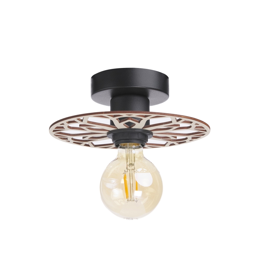 Kiinteä kattokruunu FALCO 1xE27/60W/230V halkaisija 20 cm beige