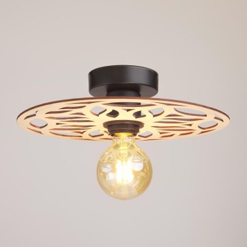 Kiinteä kattokruunu FALCO 1xE27/60W/230V halkaisija 30 cm beige