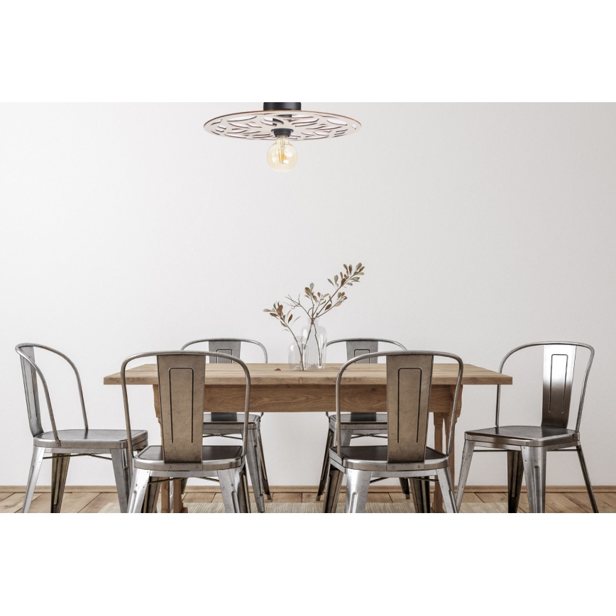 Kiinteä kattokruunu FALCO 1xE27/60W/230V halkaisija 40 cm beige