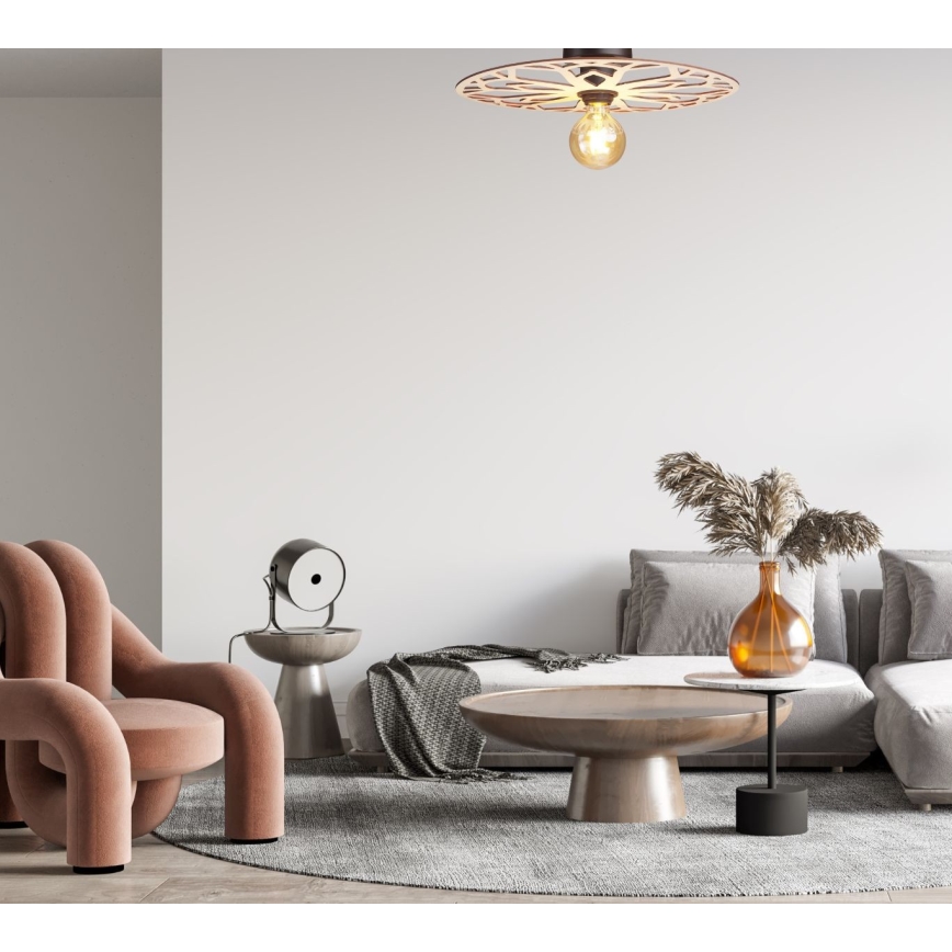 Kiinteä kattokruunu FALCO 1xE27/60W/230V halkaisija 40 cm beige