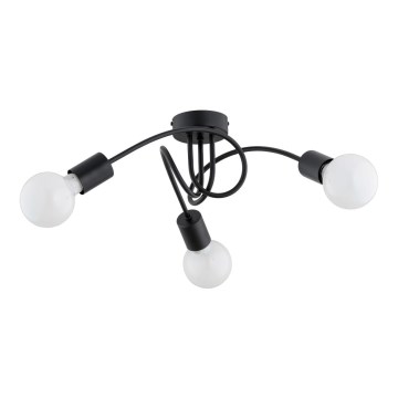 Kiinteä kattokruunu FARTA 3xE27/15W/230V musta