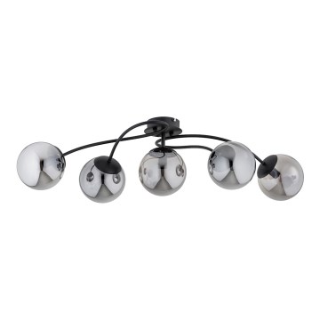 Kiinteä kattokruunu GILIAN 5xE14/40W/230V musta