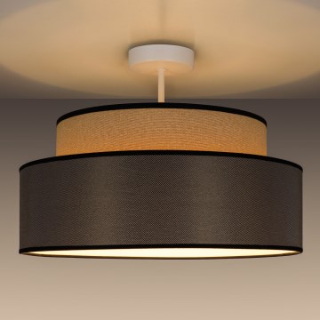 Kiinteä kattokruunu GRACE 1xE27/60W/230V beige/ruskea