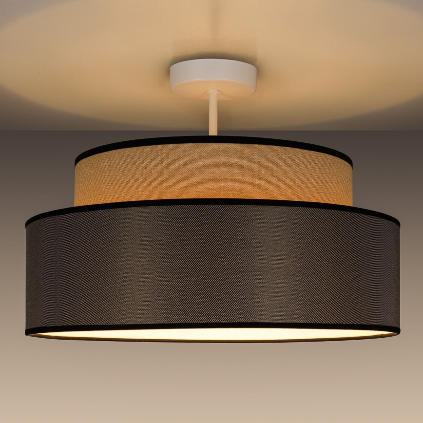 Kiinteä kattokruunu GRACE 1xE27/60W/230V beige/ruskea
