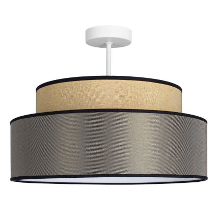 Kiinteä kattokruunu GRACE 1xE27/60W/230V beige/ruskea