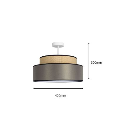 Kiinteä kattokruunu GRACE 1xE27/60W/230V beige/ruskea