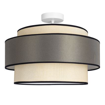 Kiinteä kattokruunu GRACE 1xE27/60W/230V halkaisija 40 cm kerma/harmaa