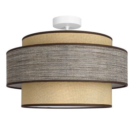 Kiinteä kattokruunu GRACE 1xE27/60W/230V halkaisija 40 cm kerma/ruskea