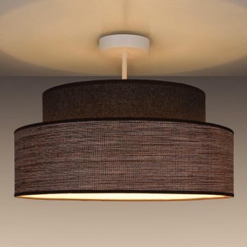 Kiinteä kattokruunu GRACE 1xE27/60W/230V ruskea/beige