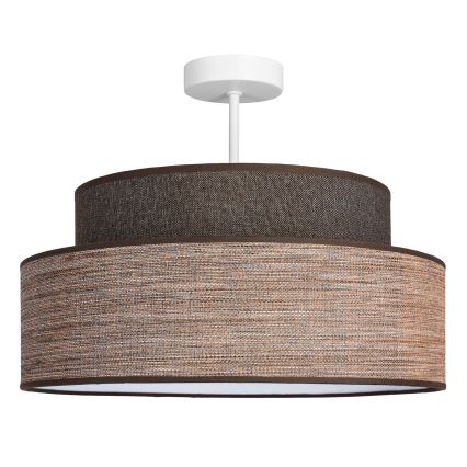 Kiinteä kattokruunu GRACE 1xE27/60W/230V ruskea/beige