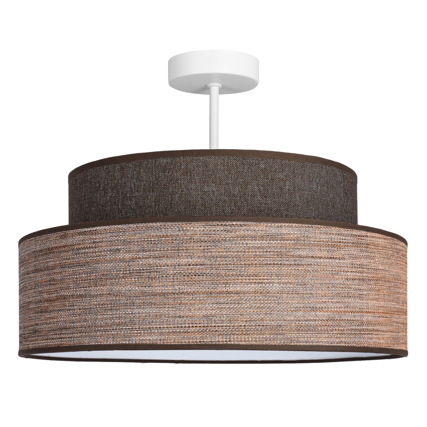 Kiinteä kattokruunu GRACE 1xE27/60W/230V ruskea/beige