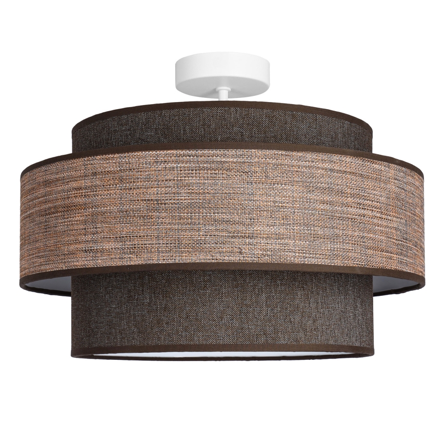 Kiinteä kattokruunu GRACE 1xE27/60W/230V ruskea/beige