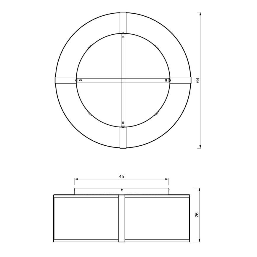 Kiinteä kattokruunu KAGA 5xE27/60W/230V musta/kultainen