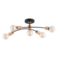 Kiinteä kattokruunu LANTI 5xE27/15W/230V beige/musta