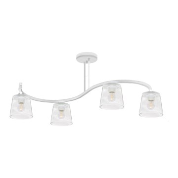 Kiinteä kattokruunu LUCEA 4xE27/15W/230V valkoinen