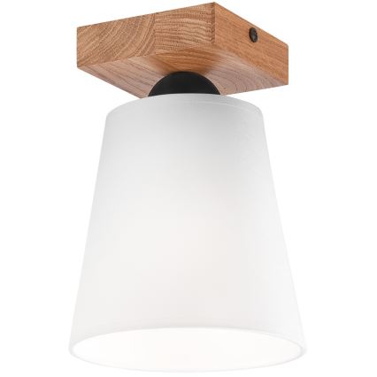 Kiinteä kattokruunu LULA 1xE27/60W/230V tammi