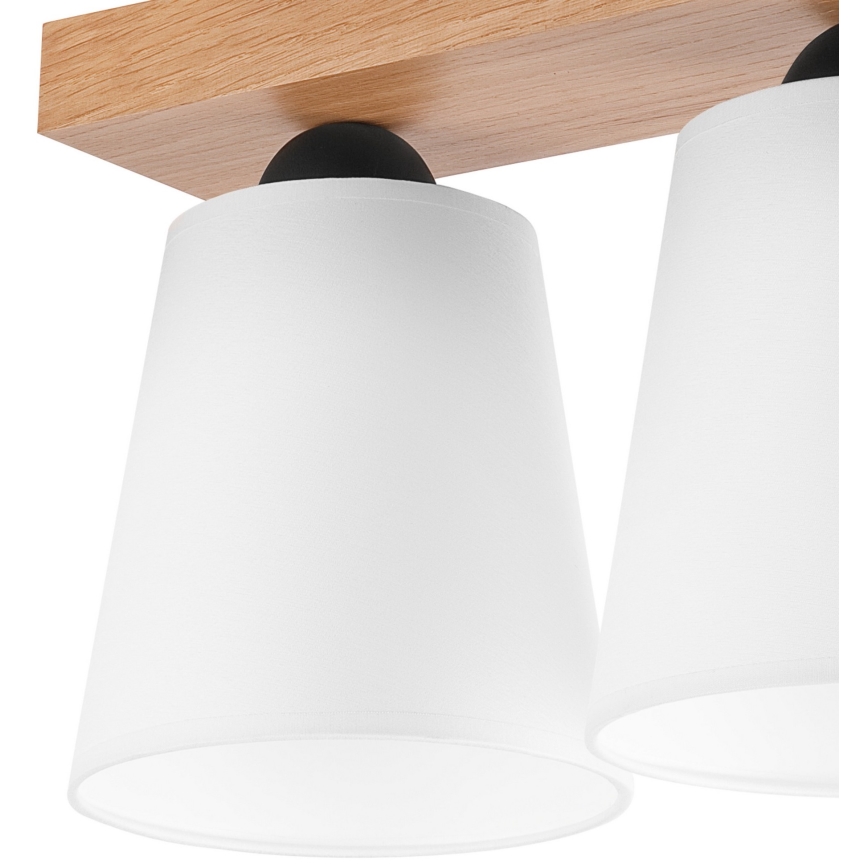 Kiinteä kattokruunu LULA 2xE27/60W/230V tammi