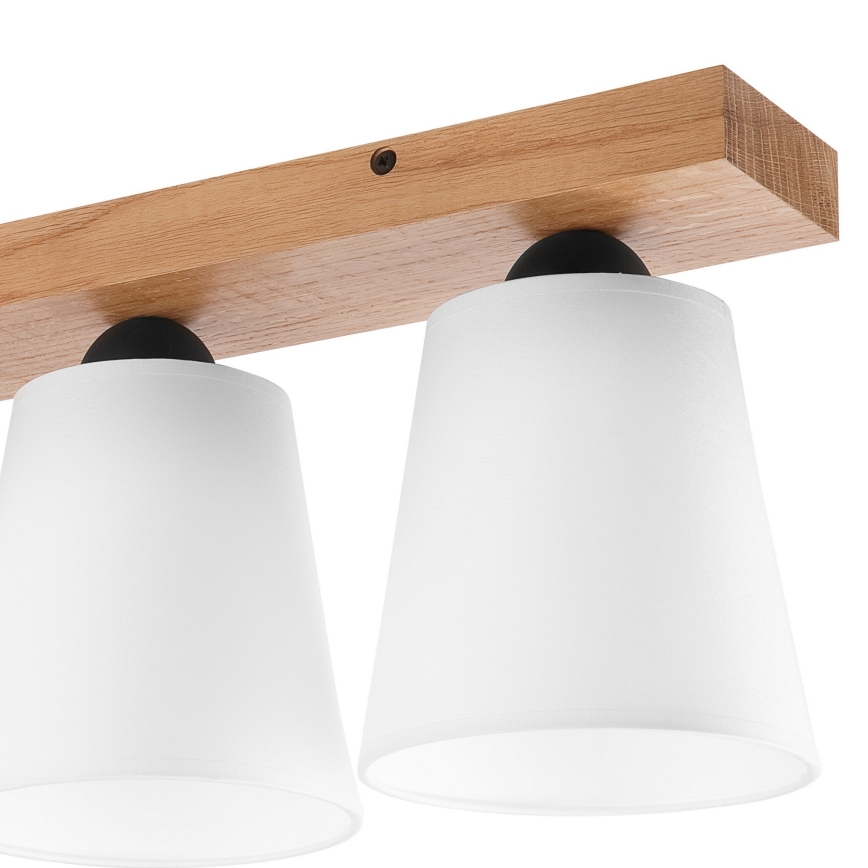 Kiinteä kattokruunu LULA 4xE27/60W/230V tammi