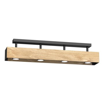 Kiinteä kattokruunu MAISON 4xGU10/8W/230V ruskea/tammi