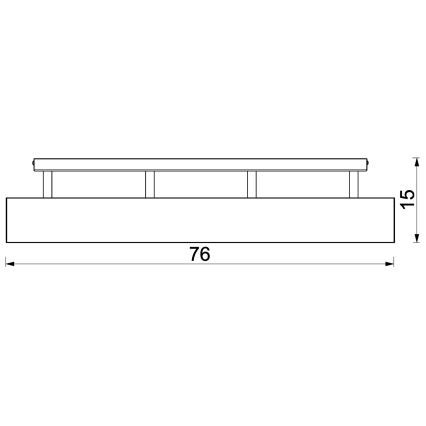 Kiinteä kattokruunu MAISON 4xGU10/8W/230V ruskea/tammi