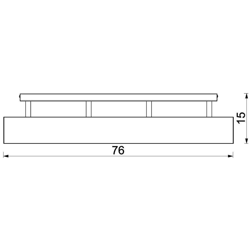 Kiinteä kattokruunu MAISON 4xGU10/8W/230V ruskea/tammi