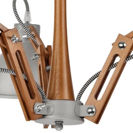 Kiinteä kattokruunu MARCELLO 3xE27/60W/230V pyökki - FSC sertifioitu