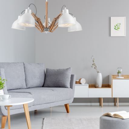 Kiinteä kattokruunu MARCELLO 5xE27/60W/230V - FSC sertifioitu