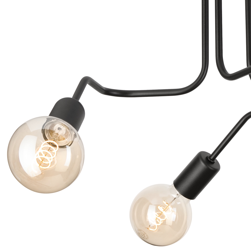 Kiinteä kattokruunu MATYLDA 3xE27/60W/230V musta