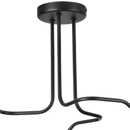 Kiinteä kattokruunu MATYLDA 3xE27/60W/230V musta