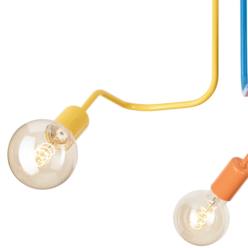 Kiinteä kattokruunu MATYLDA 3xE27/60W/230V värikäs